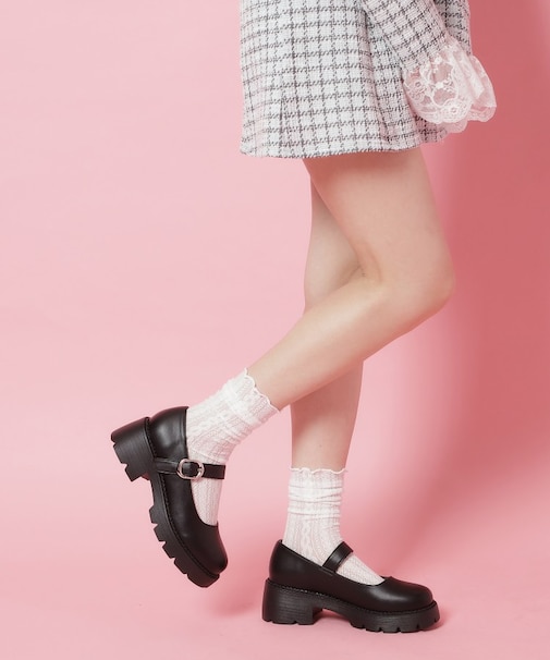 ストラップ付パンプスメリージェーン