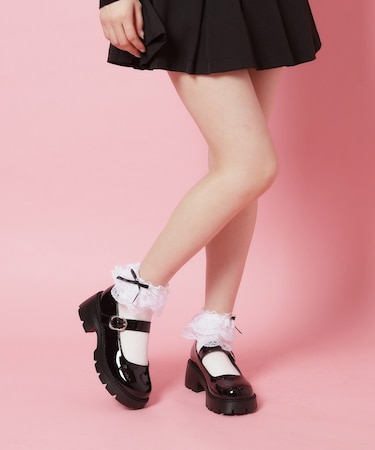 ストラップ付パンプスメリージェーン