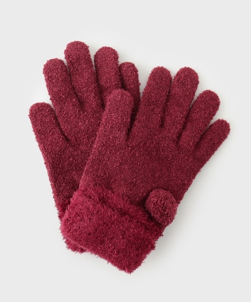 ボンボン付き手袋