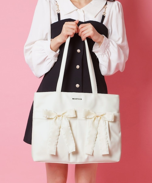 新生活・新学期】リボン使いトートバッグ｜エスペランサの通販｜&mall