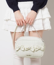 ツイードリボンショルダーバッグ