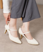 ラメパイピングストラップパンプス