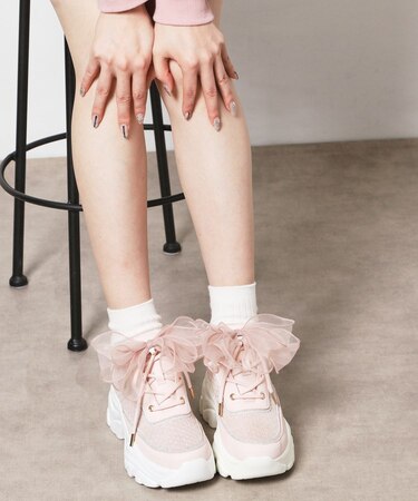 きゅんフィットシフォンリボンスニーカー