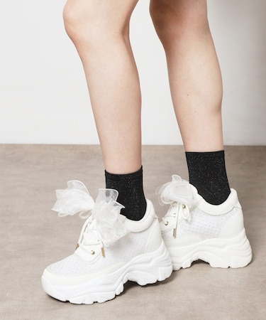 きゅんフィットシフォンリボンスニーカー