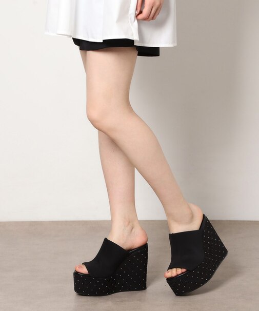 ラインストーンウエッジミュール