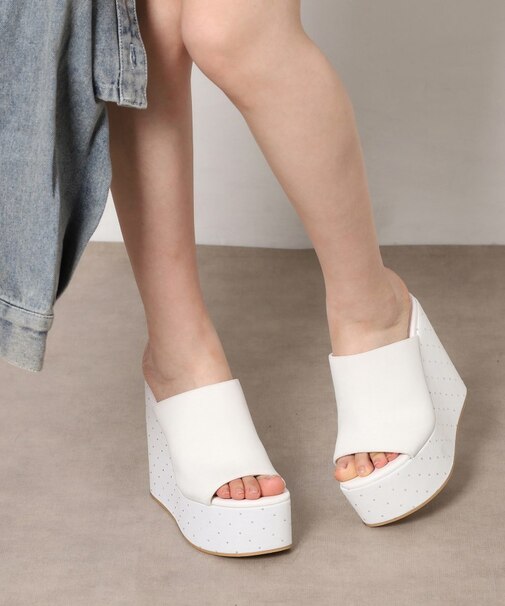 ラインストーンウエッジミュール