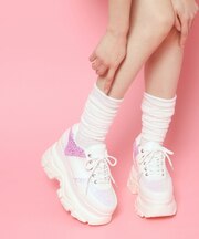 グリッター厚底スニーカー