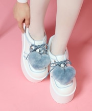 ハートチャーム付き厚底