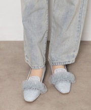 2WAYフリルフラットオペラシューズ