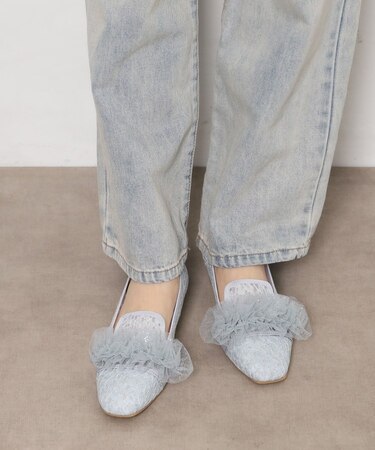 2WAYフリルフラットオペラシューズ