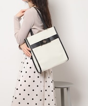 【新生活・新学期】フロントプレート使い縦型トート