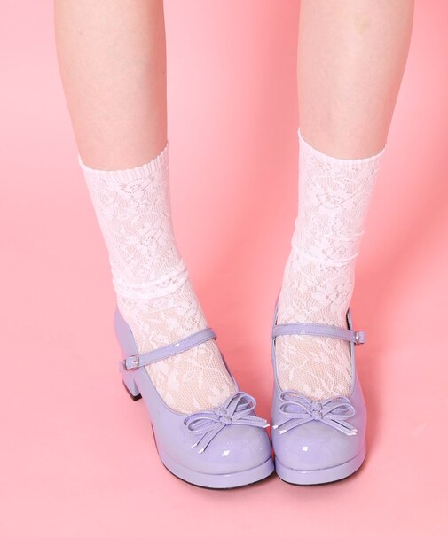 小リボンダブルパンプス