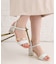 クリアヒール×ゴールドラインストラップサンダル