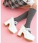 厚底バックリボンパンプス