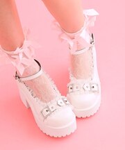 厚底フリルロリータパンプス