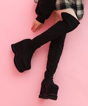 厚底ロングブーツ