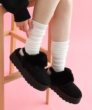 厚底ムートン風サボ
