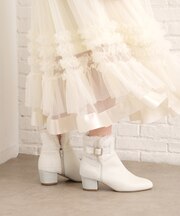 折り返しフェイクファーショートブーツ