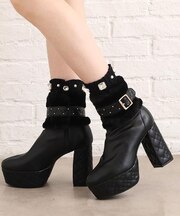【ラク盛り】リピーター続出／脚長美脚 1足で8パターン楽しめる！マルチWAYショートブーツ