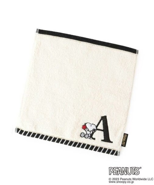 ◆SNOOPY ミニタオル ふわふわ イニシャルA