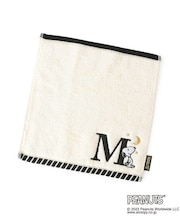 ◆SNOOPY ミニタオル ふわふわ イニシャルM