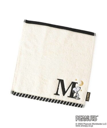 ◆SNOOPY ミニタオル ふわふわ イニシャルM