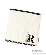 ◆SNOOPY ミニタオル ふわふわ イニシャルR