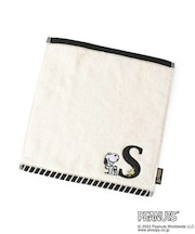 ◆SNOOPY ミニタオル ふわふわ イニシャルS