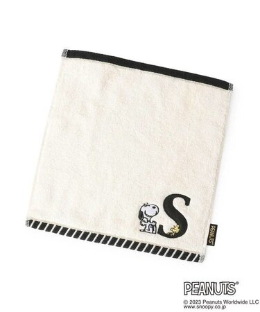 ◆SNOOPY ミニタオル ふわふわ イニシャルS