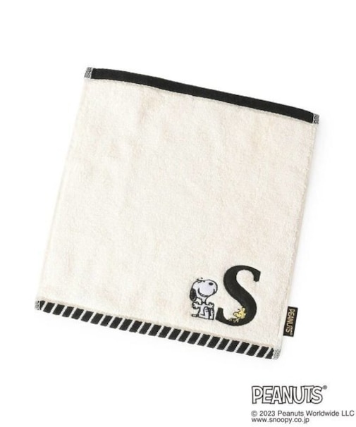 ◆SNOOPY ミニタオル ふわふわ イニシャルS