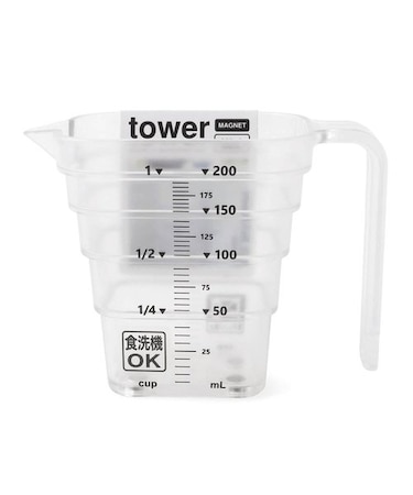 tower タワー マグネット段々計量カップ 200ml