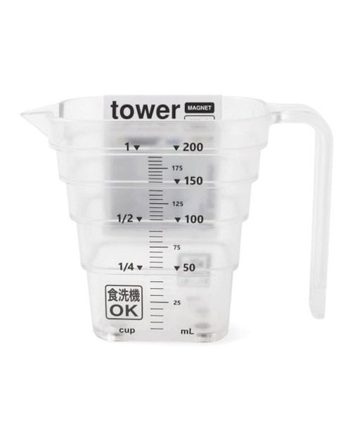 tower タワー マグネット段々計量カップ 200ml