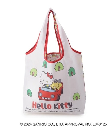 ◆【ワンズテラスオリジナル】ハローキティ エコバッグ クルマ HELLO KITTY 50th
