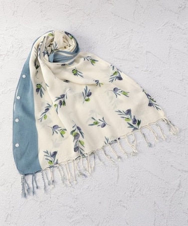 【ひんやり】3WAYストール ナチュラルオリーブ