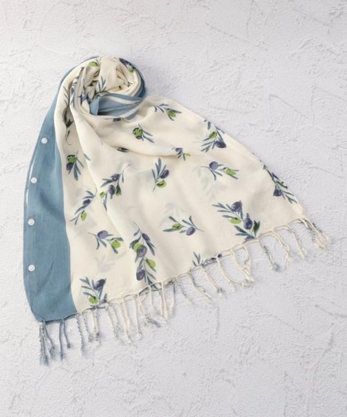 【ひんやり】3WAYストール ナチュラルオリーブ