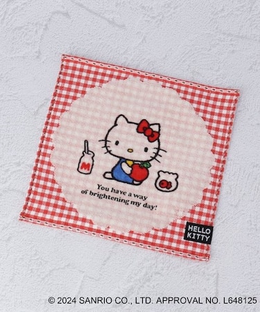 ◆ハローキティ タオルハンカチ セブンティーズチェック HELLO KITTY 50th
