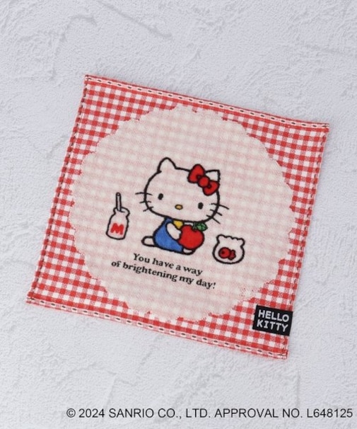 ◆ハローキティ タオルハンカチ セブンティーズチェック HELLO KITTY 50th