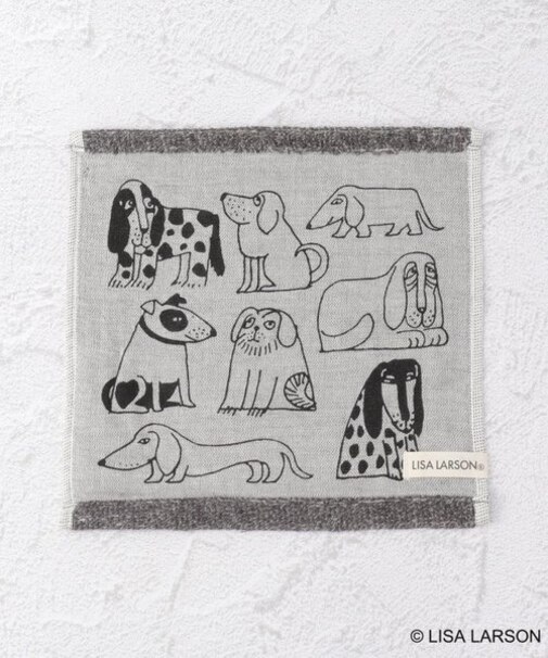◆LISA LARSON リサ・ラーソン ミニタオル スケッチいぬたち