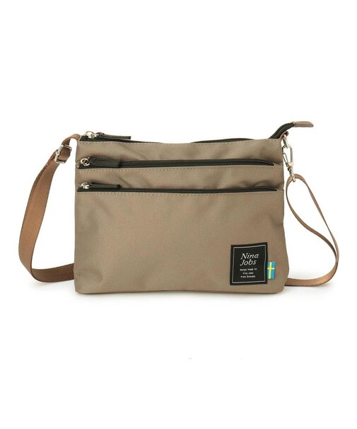 ◆ニーナヨブス 横型2連ファスナーショルダー