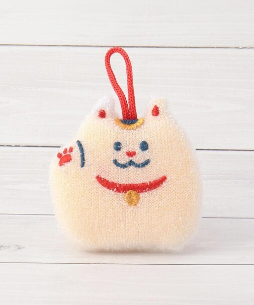 ◆お年賀 キラキラおそうじスポンジ 招き猫