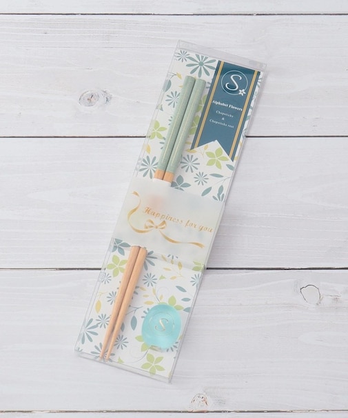 アルファベットフラワーズ 箸・箸置きセット