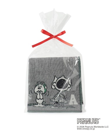 ◆SNOOPY 三重ガーゼイニシャルハンカチ A
