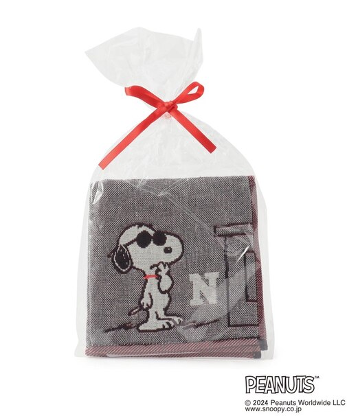 ◆SNOOPY 三重ガーゼイニシャルハンカチ N