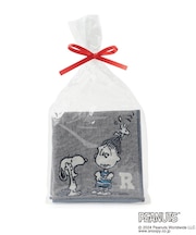 ◆SNOOPY 三重ガーゼイニシャルハンカチ R
