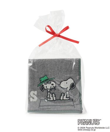 ◆SNOOPY 三重ガーゼイニシャルハンカチ S