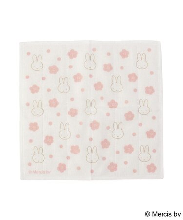 ◆Dick Bruna miffy かや生地ふきん お花 ピンク