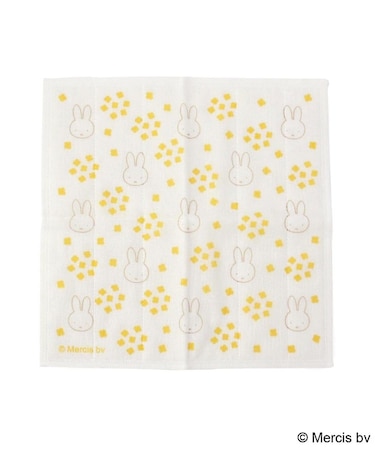 ◆Dick Bruna miffy かや生地ふきん お花 黄色