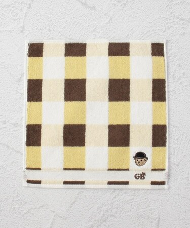 ◆グレート・ブリティッシュ・テディベア タオルハンカチ ブロックチェック