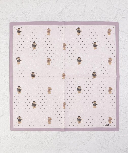 ◆グレート・ブリティッシュ・テディベア プリントハンカチ ドット