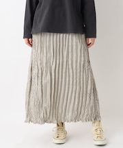 クリンクル ワッシャー加工フレアスカート